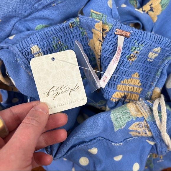 NWT FREE PEOPLE Bom Bom Island Mini Dress Blue Size M - Picture 5 of 6